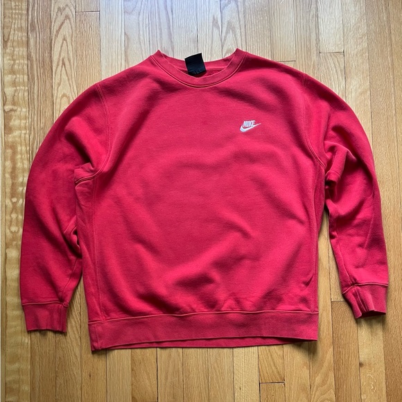 Nike Other - Nike Sportswear Men’s Crewneck Sweatshirt Soft Large Red Solid